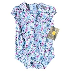 New! 🌸 Carhartt Floral Onesie w/ Ruffle sleeve & Size 18 months